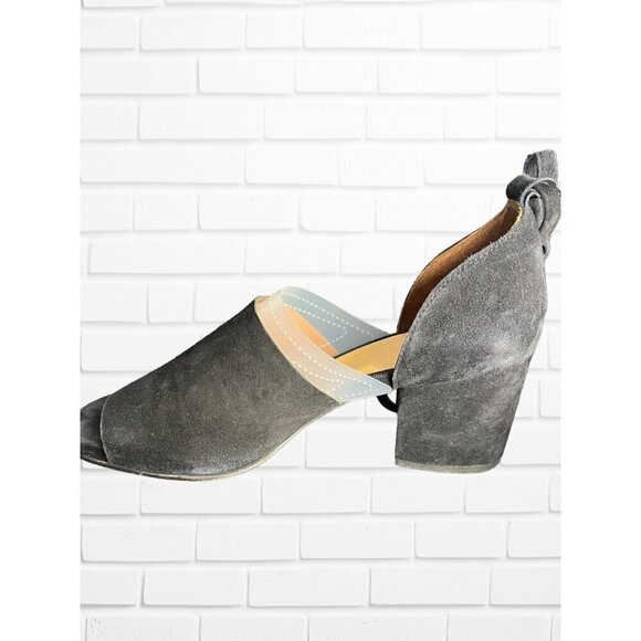 Fly London Women's Size 38 D'Orsay Block Heels Black Suede Ankle Lace Tie Up‎ - Picture 7 of 12